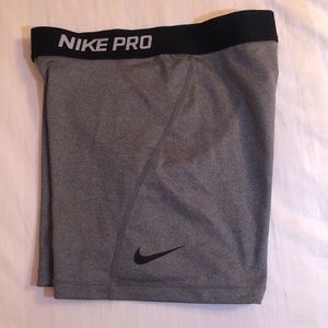 Grey Nike pro shorts